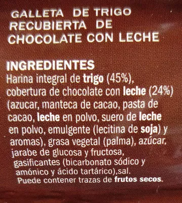 Lista de ingredientes del producto Galletas digestive eliges 300 g