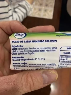 Lista de ingredientes del producto Rulo de Queso de Cabra Eliges 