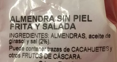 Lista de ingredientes del producto Frutos secos Eliges 