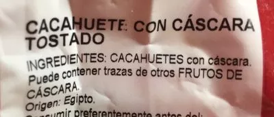 Lista de ingredientes del producto Frutos secos Eliges 