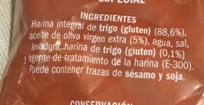 Lista de ingredientes del producto Camperos integrales Eliges 