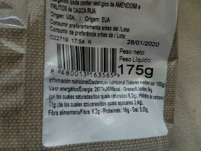 Lista de ingredientes del producto Nueces Spar 175g