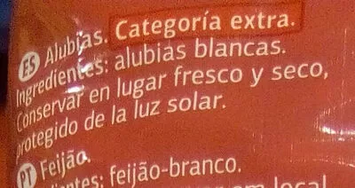 Lista de ingredientes del producto Alubias blancas Dia 1 kg