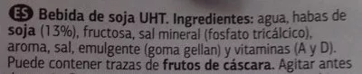 Lista de ingredientes del producto Bebida de soja Vital Dia, Dia 1 l