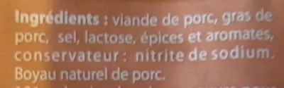 Lista de ingredientes del producto Saucisses de Montbéliard fumées et cuites Dia Dia 300 g