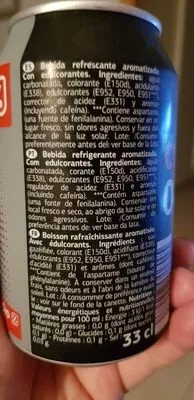 Lista de ingredientes del producto Hola Cola Zero Dia 33cl