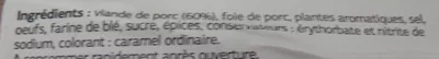 Lista de ingredientes del producto Pâté de campagne de qualité Supérieure Dia 200 g