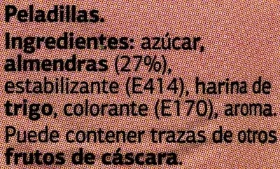 Lista de ingredientes del producto Peladillas Dia 150 g