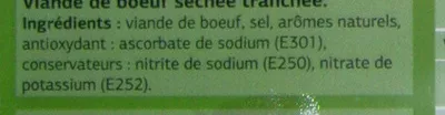 Lista de ingredientes del producto Bresaola Dia 80 g