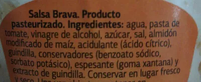 Lista de ingredientes del producto Salsa Brava  300 ml