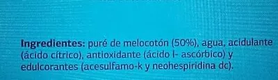 Lista de ingredientes del producto Néctar de melocotón Dia 