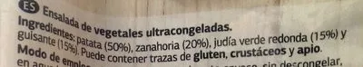 Lista de ingredientes del producto Ensaladilla jardinera Dia, Dia - Distribuidora Internacional de Alimentación S.A. 1 Kg