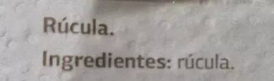 Lista de ingredientes del producto Rúcula lavada Dia 50 g