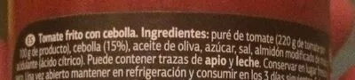 Lista de ingredientes del producto Tomate frito casero Dia 