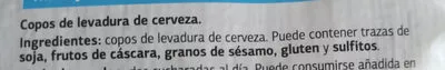 Lista de ingredientes del producto Copos de levadura de cerveza Dia 200 g