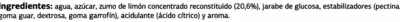 Lista de ingredientes del producto Sorbete limón Dia 500 g, 1 l