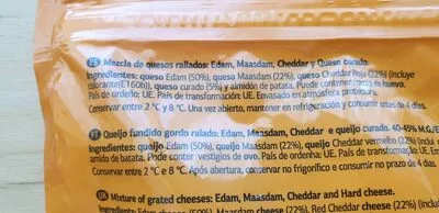 Lista de ingredientes del producto 4 quesos Dia 200 g