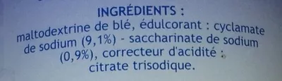 Lista de ingredientes del producto Edulcorant Dia 75 g