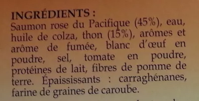 Lista de ingredientes del producto Rillettes de Saumon Dia 2 x 80 g