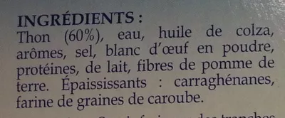 Lista de ingredientes del producto Rillettes de Thon Dia 2 x 80 g