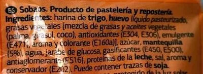 Lista de ingredientes del producto Sobaos Dia 9 unidades