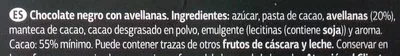 Lista de ingredientes del producto Chocolate negro con avellanas Dia, Dia - Distribuidora Internacional de Alimentación S.A. 200 g