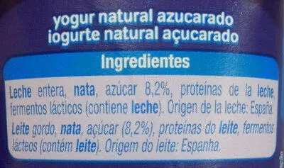 Lista de ingredientes del producto Yogurt griego azucarado Alteza 500 g (4x125g)