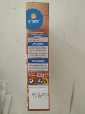 Lista de ingredientes del producto Quinoa Alteza 400 g