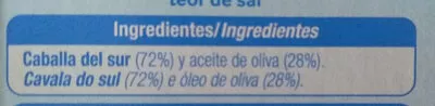 Lista de ingredientes del producto Filetes de caballa del sur Alteza 65 g