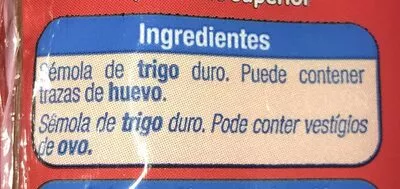 Lista de ingredientes del producto Spaghetti Fino Alteza 