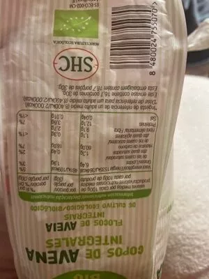 Lista de ingredientes del producto Copo de avena integrales Alteza BIO 500 g