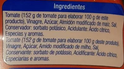 Lista de ingredientes del producto Salsa Brava Alteza 300 g