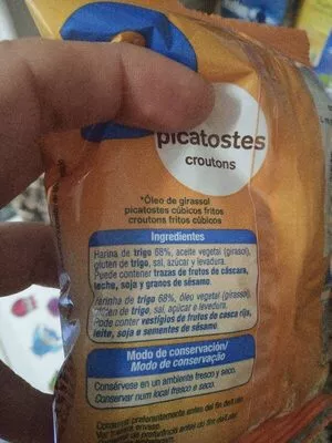 Lista de ingredientes del producto Picatostes Alteza 