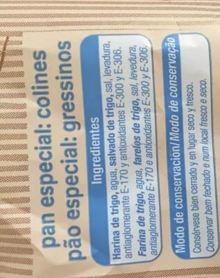 Lista de ingredientes del producto Colines integrales Alteza 