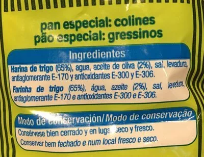 Lista de ingredientes del producto Picos camperos Alteza 