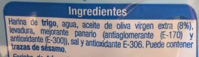 Lista de ingredientes del producto Picos gresinos bajos en sal Alteza 