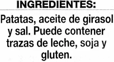 Lista de ingredientes del producto Patatas fritas Alteza 160 g