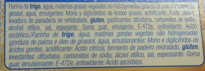 Lista de ingredientes del producto Masa para Pizza alteza 260 g