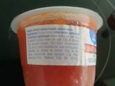 Lista de ingredientes del producto Tomate rallado Alteza 