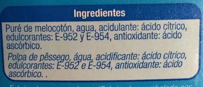 Lista de ingredientes del producto Nectar de melocoton Alteza 1 L