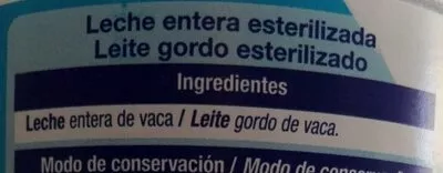 Lista de ingredientes del producto Leche entera emdfresh Alteza 