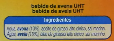 Lista de ingredientes del producto Bebida de avena Alteza 1 l