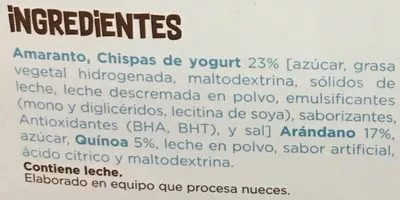 Lista de ingredientes del producto Healthy granola bites yogurt Yobits 4 paquetes 30 g c/u