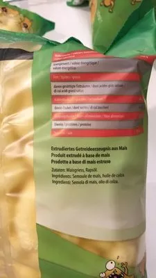 Lista de ingredientes del producto Mais Puffs Sans sel  50g