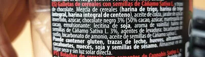 Lista de ingredientes del producto Cannabis Cookies Cannabis Store Amsterdam 120 g