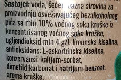 Lista de ingredientes del producto ReMix kruška Knjaz 