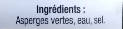 Lista de ingredientes del producto Asperges vertes miniatures D'aucy 