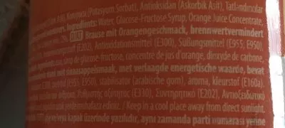 Lista de ingredientes del producto Çamlica Portakal Ülker 1,5 L e