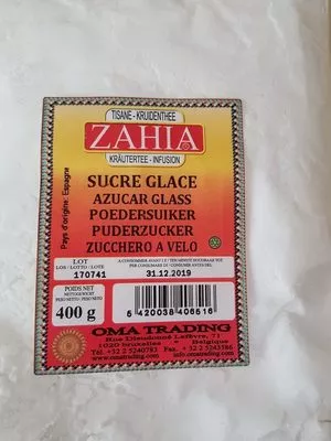 Lista de ingredientes del producto Sucre glace  