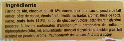 Lista de ingredientes del producto Madeleines chocolait Bijou 600 g